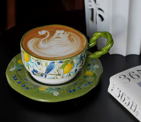 Ceramic Coffee Cups in Gift Box, British Afternoon Tea Cups Tea Cup and Saucer Set, Porcelain Tea Cup and Saucer Set-HomePaintingDecor