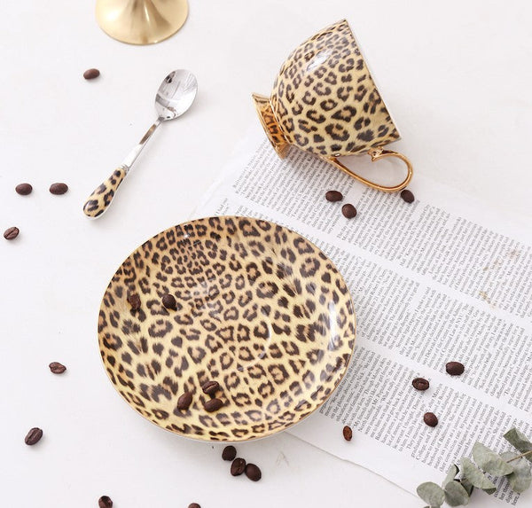 Unique Ceramic Coffee Cups and Saucers, Creative Ceramic Coffee Cups, Beautiful British Tea Cups, Creative Bone China Porcelain Tea Cup Set-HomePaintingDecor