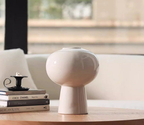 Porcelain Vases for Modern Home Decor, Handmade Modern Flower Vase, Contemporary Vases on Dining Table, Centerpiece Ceramic Bouquet Vases-HomePaintingDecor