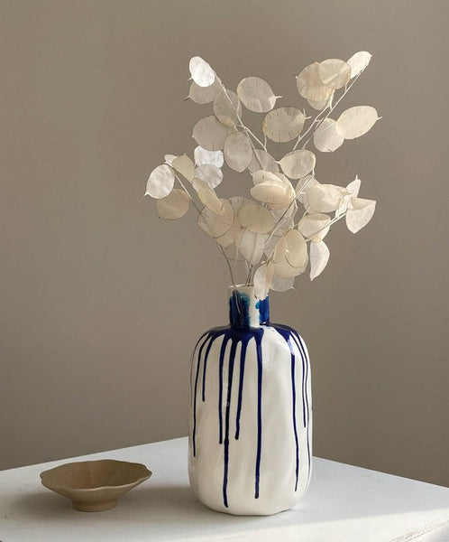 Modern Ceramic Flower Vases, Handmade Water Holding Flower Vases, Porcelain Bud Vases, Small Flower Vases on Table-HomePaintingDecor