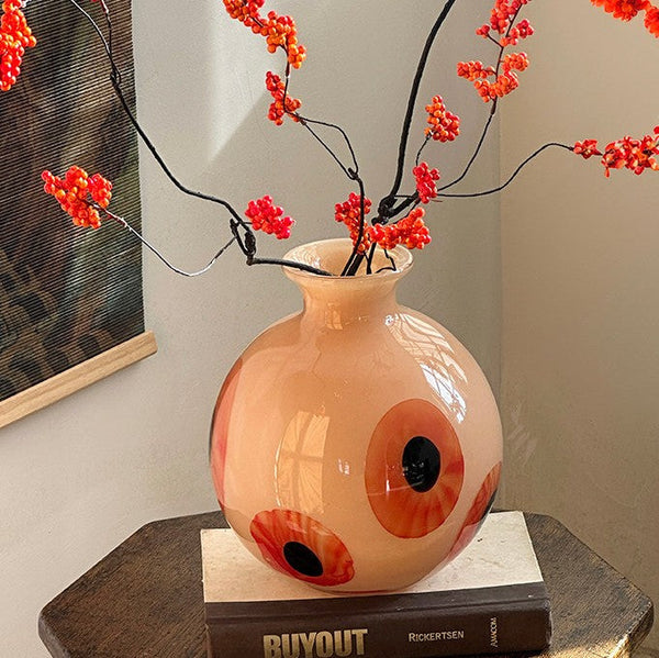 Unique Modern Vases for Flowers, Flower Vases on Table, Glass Bud Vases, Handmade Vintage Glass Flower Vases-HomePaintingDecor