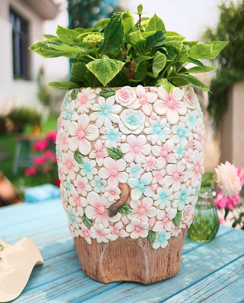 Unique Animal Statue for Garden Ornaments, Beautiful Elephant Flowerpot, Modern Garden Flower Pot, Resin Statue for Garden, Villa Outdoor Decor Gardening Ideas-HomePaintingDecor
