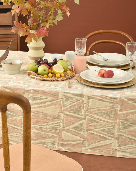 Extra Large Rectangle Tablecloth for Dining Room Table, Geometric Modern Table Covers for Kitchen, Country Farmhouse Tablecloths for Oval Table-HomePaintingDecor