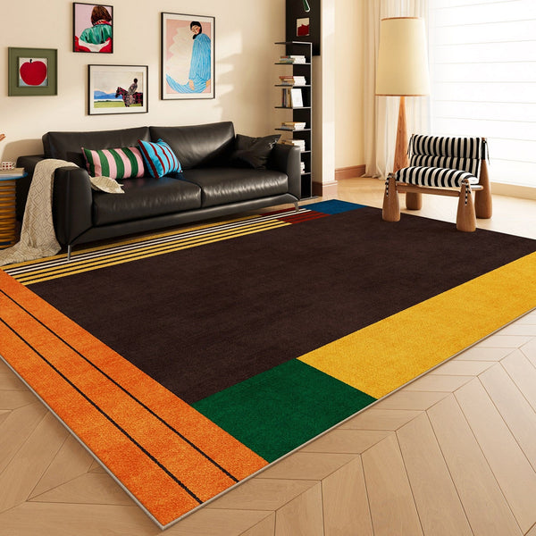 Modern Living Room Rug Ideas, Geometric Modern Rugs for Dining Room, Mid Century Colorful Rugs, Contemporary Abstract Rugs under Coffee Table-HomePaintingDecor