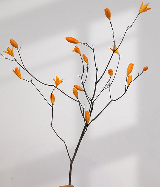 Dried Magnolia Branch, Magnolia Long Twigs, Natural Decorations, Flower Arrangement, Handmade Artificial Flower, Natural Dried Branches-HomePaintingDecor