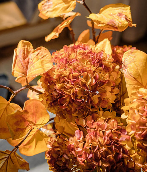 Hydrangea Flowers, Artificial Floral for Bedroom, Flower Arrangement Ideas for Dining Room Table, Simple Modern Floral Arrangement Ideas for Home Decoration-HomePaintingDecor