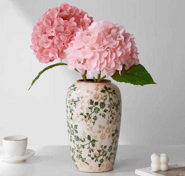 Ceramic Bouquet Vases, Porcelain Flower Vases, Rustic Flower Vases on Table, Dining Table Centerpiece, Handmade Water Holding Flower Vase-HomePaintingDecor