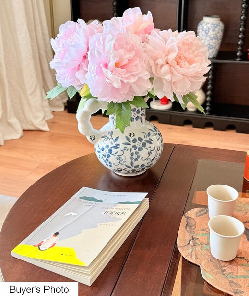 Rustic Porcelain Flower Vases, Ceramic Bud Vases, Unique Handmade Ceramic Vases, Small Flower Vases on Table-HomePaintingDecor