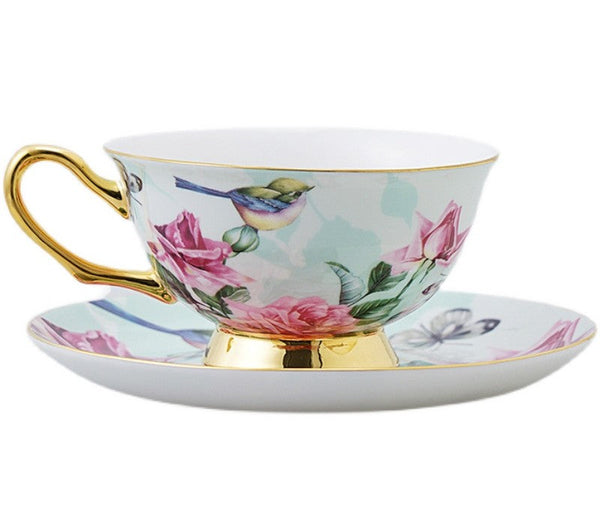 Unique Traditional Afternoon Tea Cup and Saucer in Gift Box, Royal Porcelain Tea Cup Saucer Set, Elegant Flower Pattern Ceramic Coffee Cups, Beautiful British Tea Cups-HomePaintingDecor
