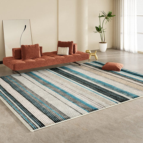 Abstract Contemporary Rugs for Bedroom, Modern Rugs for Living Room, Modern Area Rugs under Sofa, Dining Room Floor Rugs, Modern Carpets for Office-HomePaintingDecor