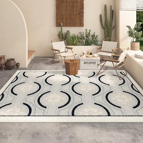Dining Room Abstract Floor Rugs, Contemporary Area Rugs Next to Bed, Hallway Modern Runner Rugs, Modern Rugs under Coffee Table-HomePaintingDecor
