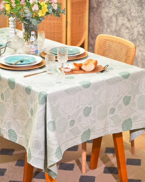 Modern Dining Room Table Cloths, Farmhouse Table Cloth, Wedding Tablecloth, Square Tablecloth for Round Table, Cotton Rectangular Table Covers for Kitchen-HomePaintingDecor