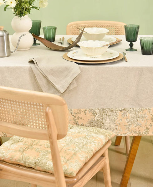 Modern Tablecloth for Kitchen, Cotton and Linen Rectangle Table Covers for Dining Room Table, Square Tablecloth for Coffee Table-HomePaintingDecor