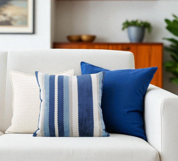 Contemporary Square Modern Throw Pillows for Couch, Large Abstract Blue Decorative Throw Pillows, Simple Throw Pillow for Interior Design, Modern Sofa Pillows-HomePaintingDecor