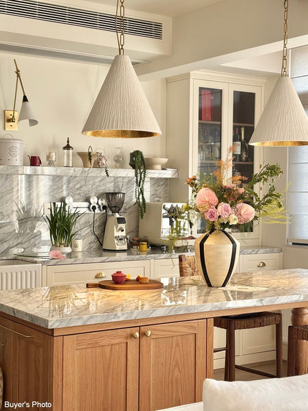 Centerpiece Ceramic Bouquet Vases, Porcelain Vases for Modern Home Decor, Large Contemporary Vases on Dining Table, Handmade Modern Flower Vase-HomePaintingDecor