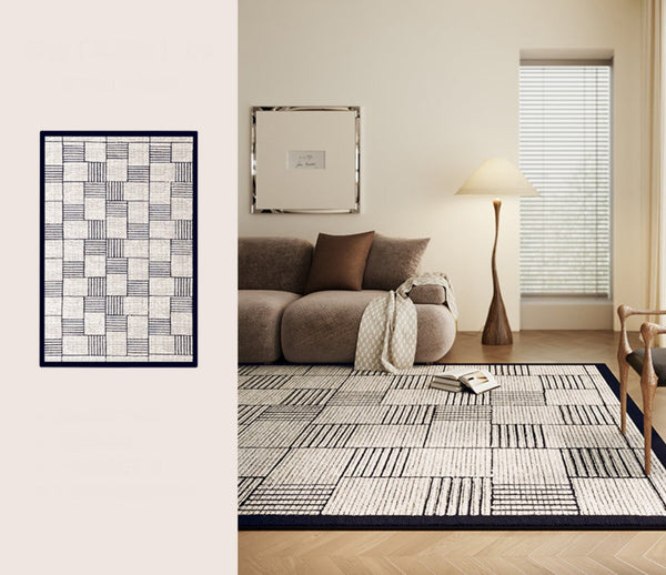Living Room Contemporary Modern Rugs, Modern Rugs for Dining Room, Large Abstract Geometric Modern Rugs, Bedroom Modern Rugs-HomePaintingDecor