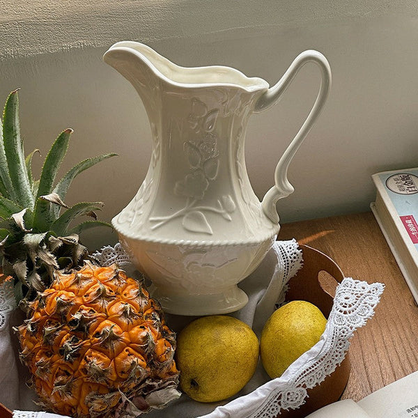 Small Flower Vases on Table, Rustic Porcelain Flower Vases, Ceramic Bud Vases, Handmade Water Holding Flower Vases-HomePaintingDecor