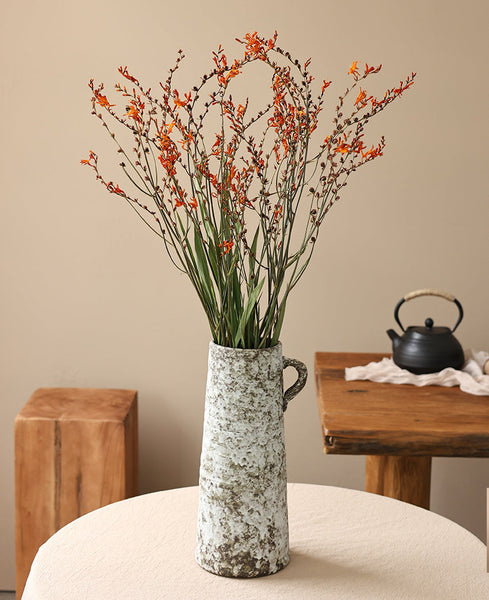 Natural Decorations, Flower Arrangement, Handmade Artificial Flower, Dried Fire Orchid Bouquet, Natural Dried Flowers-HomePaintingDecor