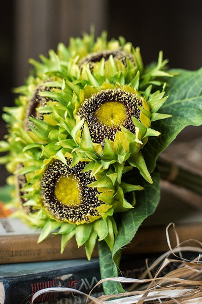Unique Flower Arrangement for Home Decoration, A Bunch of Sunflowers, Bedroom Flower Arrangement Ideas, Beautiful Artificial Flowers for Living Room-HomePaintingDecor