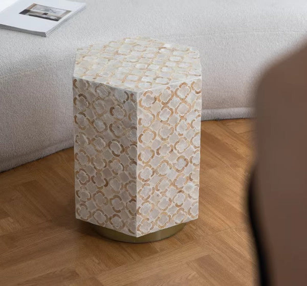 Creative Coffee Table, Contemporary Small Sofa Side Table, Shell Small Side Table, Portable Casual Side Table, Unique Small End Table-HomePaintingDecor