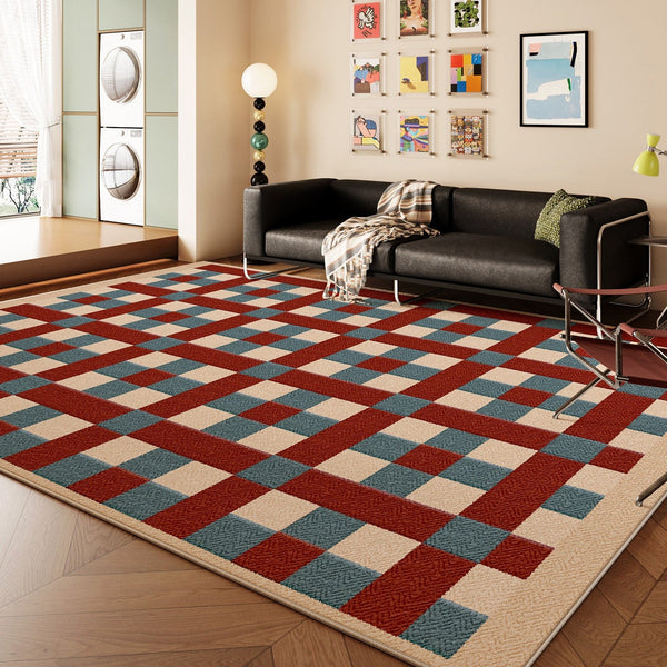 Mid Century Modern Rugs for Living Room, Large Modern Rugs for Bedroom, Contemporary Modern Carpets for Dining Room-HomePaintingDecor