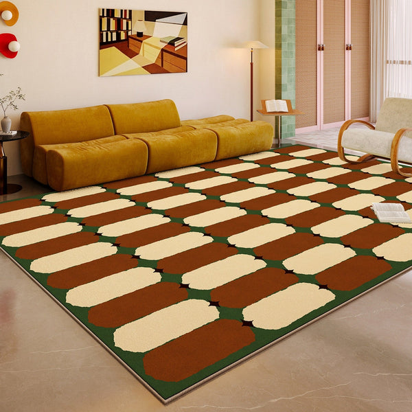 Geometric Modern Rugs, Mid Century Contemporary Rugs, Modern Living Room Rug Ideas, Colorful Area Rugs for Dining Room-HomePaintingDecor