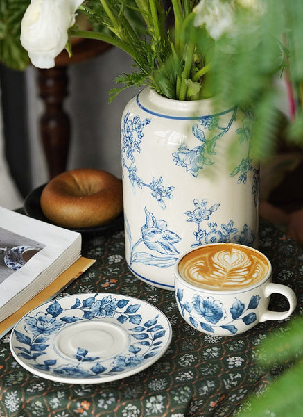 Traditional Tea Cup Set, Porcelain Tea Cups, Floral Tea Cup Set, Classic British Tea Cups, Elegant Tea Cup With Saucer, Ceramic Tea Cup with Saucer, Tea Cup Set, Vintage Tea Cup Set, Modern Ceramic Cups-HomePaintingDecor