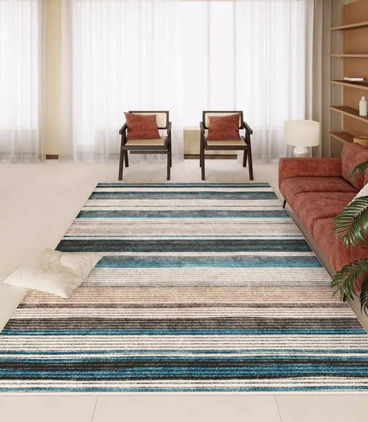 Abstract Contemporary Rugs for Bedroom, Modern Rugs for Living Room, Modern Area Rugs under Sofa, Dining Room Floor Rugs, Modern Carpets for Office-HomePaintingDecor