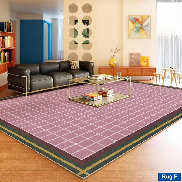 Modern Rugs under Coffee Table, Mid Century Contemporary Modern Rugs, Colorful Modern Rugs for Living Room, Dining Room Geometric Modern Rugs-HomePaintingDecor