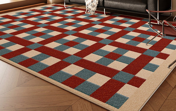 Mid Century Modern Rugs for Living Room, Large Modern Rugs for Bedroom, Contemporary Modern Carpets for Dining Room-HomePaintingDecor