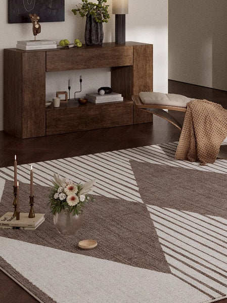 Contemporary Modern Rugs for Dining Room, Geometric Modern Rug Placement Ideas for Bedroom, Mid Century Modern Rugs for Living Room-HomePaintingDecor