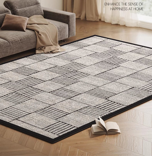 Living Room Contemporary Modern Rugs, Modern Rugs for Dining Room, Large Abstract Geometric Modern Rugs, Bedroom Modern Rugs-HomePaintingDecor