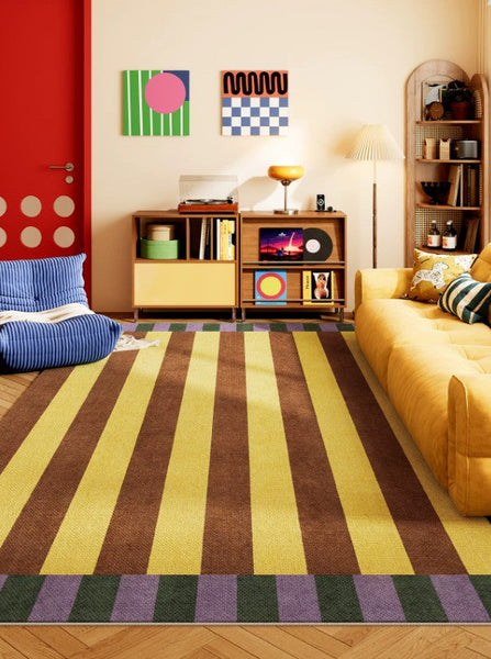 Abstract Contemporary Rugs for Bedroom, Modern Rugs for Living Room, Modern Rugs under Sofa, Colorful Modern Carpets for Dining Room
