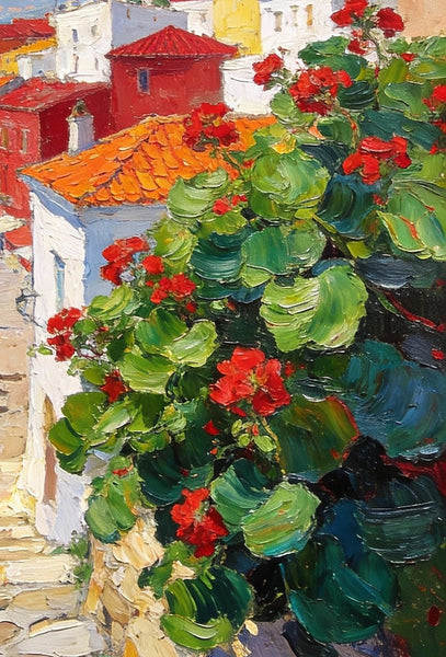 Impasto Paintings, The Shores of the Mediterranean, Small Landscape Paintings, Original Small Paintings on Canvas, Palette Knife Paintings, Small Paintings on Canvas, Hand Painted Canvas Art-HomePaintingDecor