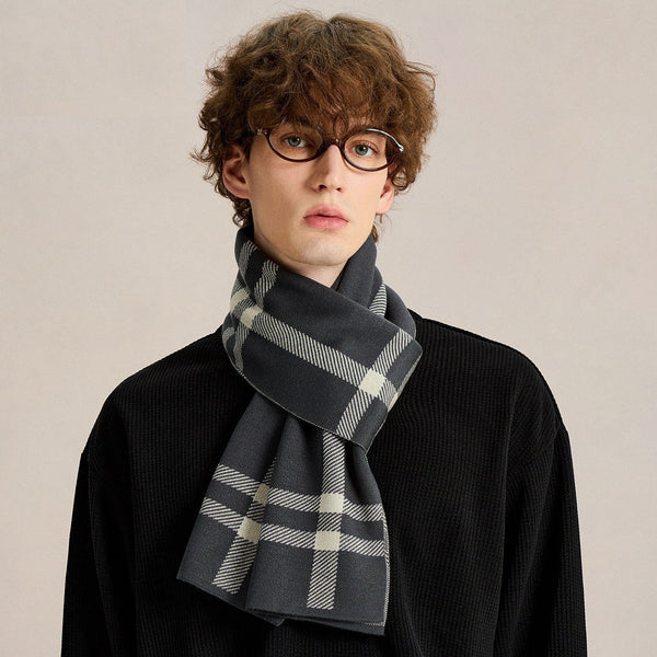 Business Casual Scarf for Men, Long Wool Man Scarf, Formal Men Scarf Styles, Men's Winter Scarves, Fashion Men Scarf, Unique Gifts for Men, Men's Wool Scarf Winter