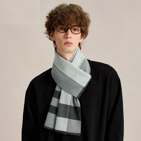 Business Casual Scarf for Men, Unique Gifts for Men, Long Wool Man Scarf, Men's Wool Scarf Winter, Formal Men Scarf Styles, Men's Winter Scarves, Fashion Men Scarf