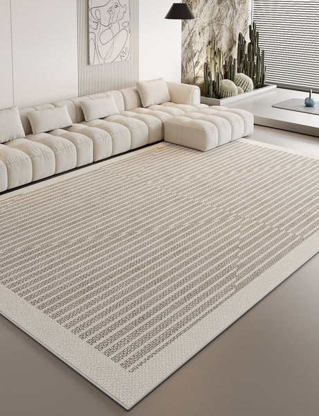 Grey Modern Rugs, Bedroom Modern Grey Rugs, Large Geometric Modern Rug Ideas for Living Room, Office Contemporary Floor Carpets-HomePaintingDecor