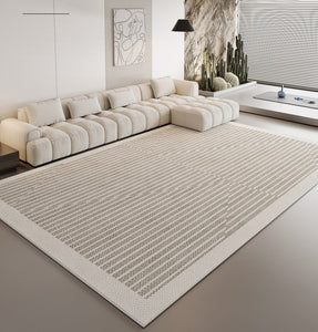 Grey Modern Rugs, Bedroom Modern Grey Rugs, Large Geometric Modern Rug Ideas for Living Room, Office Contemporary Floor Carpets-HomePaintingDecor