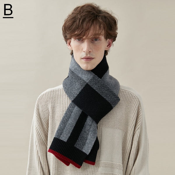 Casual Scarf Men, Business Wool Scarf for Gentleman, Men's Winter Scarf, Men's Wool Scarf Winter, Modern Fashion Scarf, Formal Men Scarf Styles, Pure Wool Scarf-HomePaintingDecor