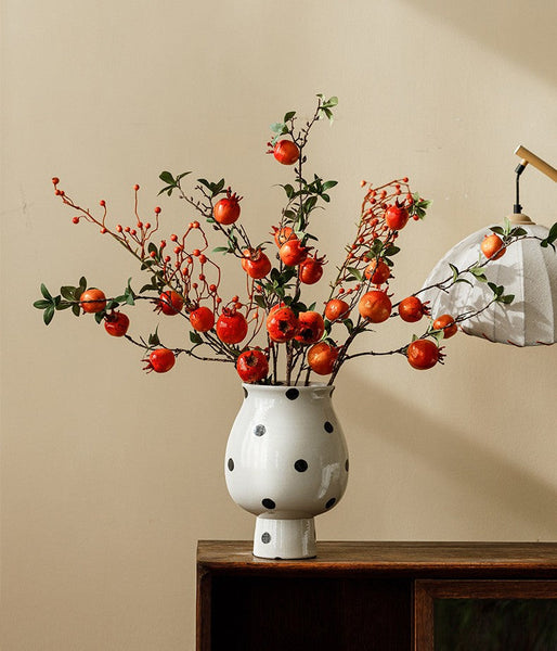 Small Flower Vases on Table, Handmade Water Holding Flower Vase, Ceramic Bud Vases, Modern Porcelain Flower Vases-HomePaintingDecor