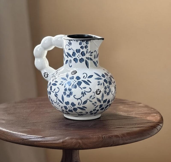 Handmade Water Holding Flower Vases, Rustic Porcelain Flower Vases, Ceramic Bud Vases, Small Flower Vases on Table-HomePaintingDecor