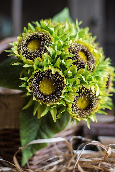 Unique Flower Arrangement for Home Decoration, A Bunch of Sunflowers, Bedroom Flower Arrangement Ideas, Beautiful Artificial Flowers for Living Room-HomePaintingDecor