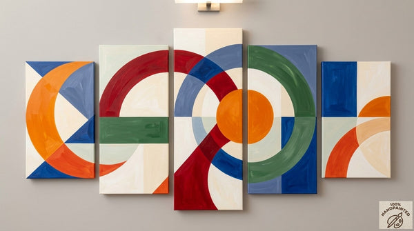 Geometric Contemporary Art, Abstract Acrylic Paintings, Hand Painted Canvas Art, Large Modern Paintings-HomePaintingDecor