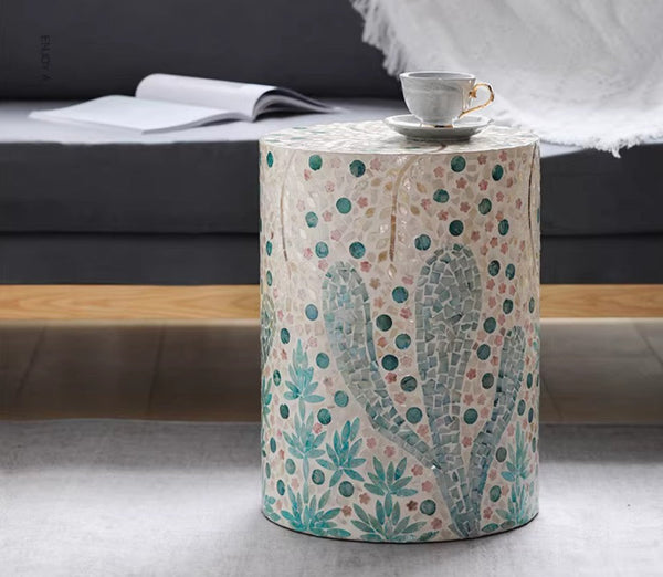 Unique Small End Table, Portable Casual Side Table, Creative Coffee Table, Contemporary Small Sofa Side Table, Shell Small Side Table-HomePaintingDecor