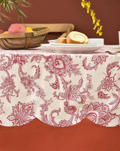 Extra Large Rectangle Tablecloth for Dining Room Table, Country Farmhouse Tablecloth, Flowers Pattern Rustic Table Covers for Kitchen, Square Tablecloth for Round Table