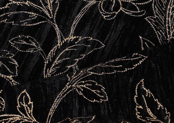 Contemporary Modern Sofa Pillows, Black Embroidery Flower Pattern Pillows for Couch, Decorative Throw Pillows for Bedroom, Large Modern Sofa Pillow for Dining Room-HomePaintingDecor