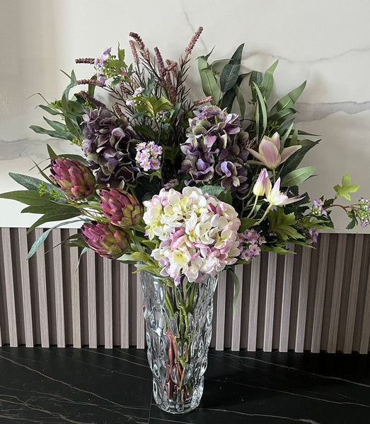 Large Bunch of Flowers Arrangement, Faux Silk Floral Table Centerpiece, Creative Flower Arrangement Ideas for Interior Design, Modern Artificial Floral Arrangement-HomePaintingDecor