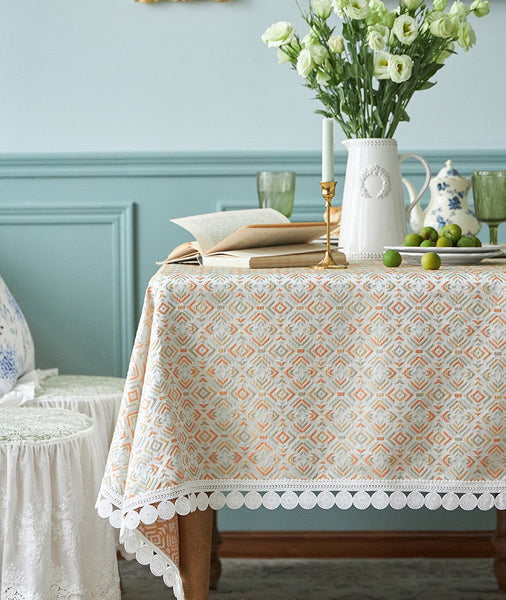 Modern Tablecloth for Home Decoration, Large Square Tablecloth for Round Table, Extra Large Rectangle Tablecloth for Dining Room Table-HomePaintingDecor
