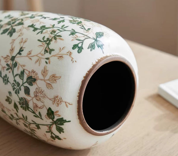 Porcelain Flower Vases, Rustic Flower Vases on Table, Dining Table Centerpiece, Ceramic Bouquet Vases, Handmade Water Holding Flower Vase-HomePaintingDecor