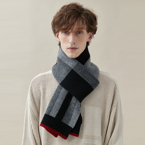 Casual Scarf Men, Business Wool Scarf for Gentleman, Men's Winter Scarf, Men's Wool Scarf Winter, Modern Fashion Scarf, Formal Men Scarf Styles, Pure Wool Scarf-HomePaintingDecor